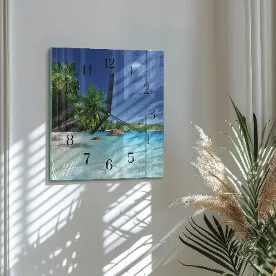 Kvadratni zidni sat Otok Palm