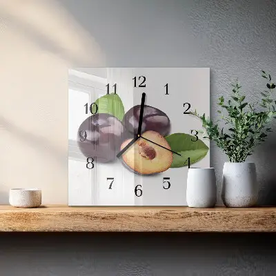 Kvadratni zidni sat Šljive