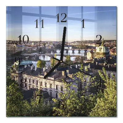 Kvadratni zidni sat Prag