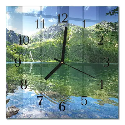 Kvadratni zidni sat Planinsko jezero
