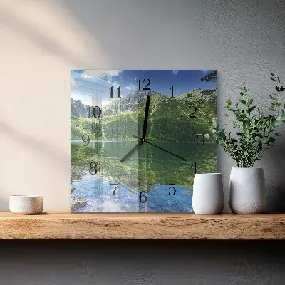 Kvadratni zidni sat Planinsko jezero