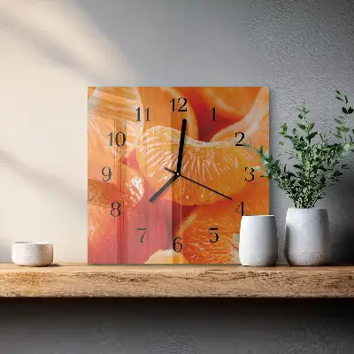 Kvadratni zidni sat Mandarine