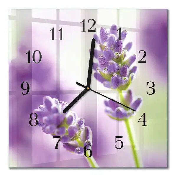 Kvadratni zidni sat Lavanda