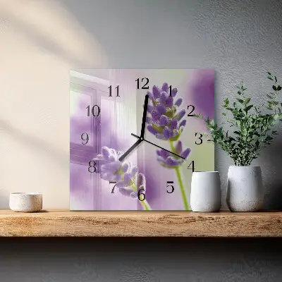 Kvadratni zidni sat Lavanda
