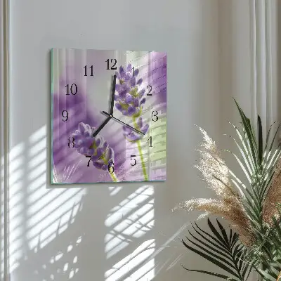 Kvadratni zidni sat Lavanda