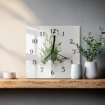 Kvadratni zidni sat Visibaba