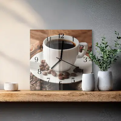 Kvadratni zidni sat Kava