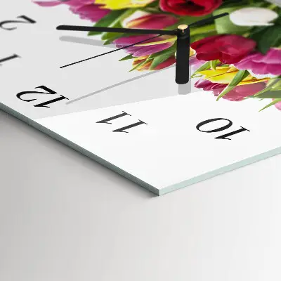 Kvadratni zidni sat Tulipani