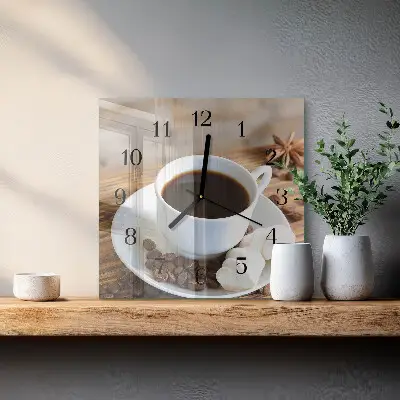 Kvadratni zidni sat Kava