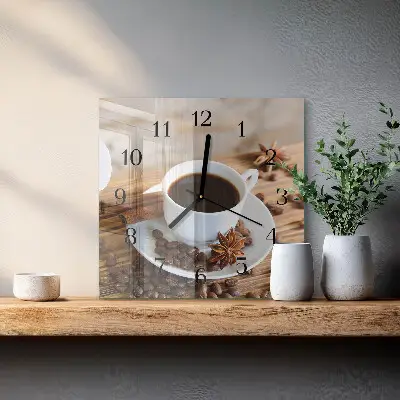 Kvadratni zidni sat Kava