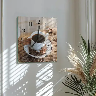 Kvadratni zidni sat Kava