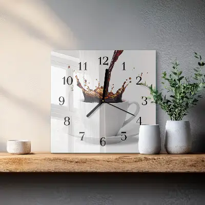 Kvadratni zidni sat Kava