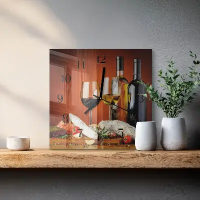 Kvadratni zidni sat Vino