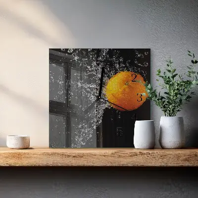 Kvadratni zidni sat Narančasta