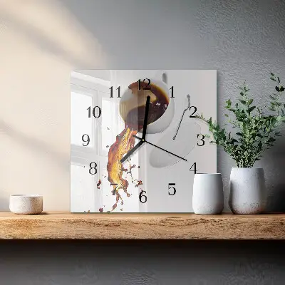 Kvadratni zidni sat Kava