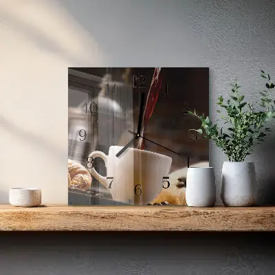 Kvadratni zidni sat Kava