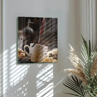 Kvadratni zidni sat Kava
