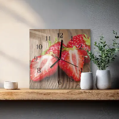 Kvadratni zidni sat Jagode