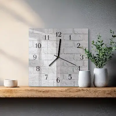 Kvadratni zidni sat Cigla
