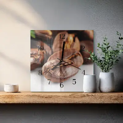 Kvadratni zidni sat Zrna kave