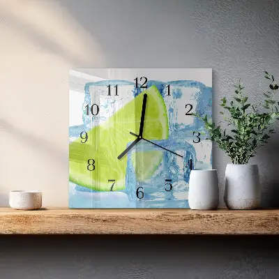 Kvadratni zidni sat Lime led