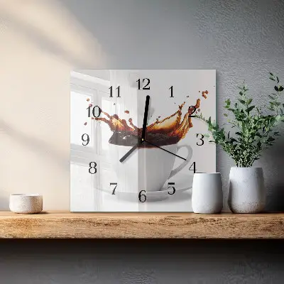 Kvadratni zidni sat Kava