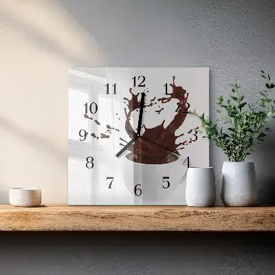 Kvadratni zidni sat Kava