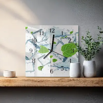 Kvadratni zidni sat Ledena metvica