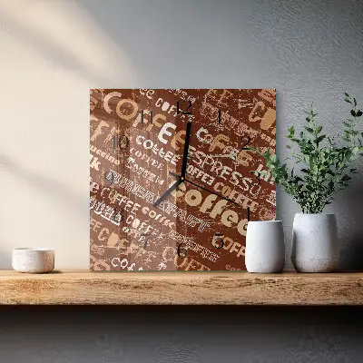 Kvadratni zidni sat Kava