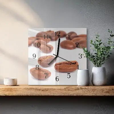 Kvadratni zidni sat Zrna kave