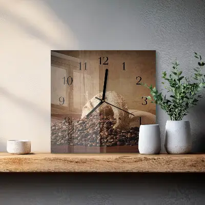 Kvadratni zidni sat Kava