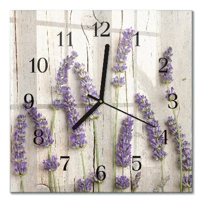 Kvadratni zidni sat Lavanda