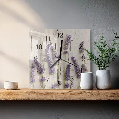Kvadratni zidni sat Lavanda
