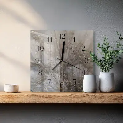 Stakleni sat Kapljice rose