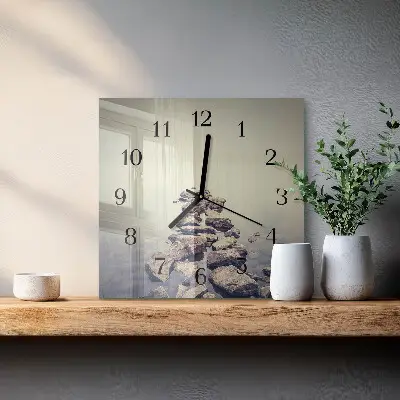 Kvadratni zidni sat Obala rijeke