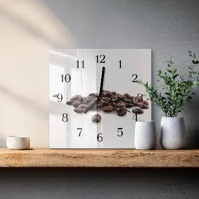 Kvadratni zidni sat Zrna kave