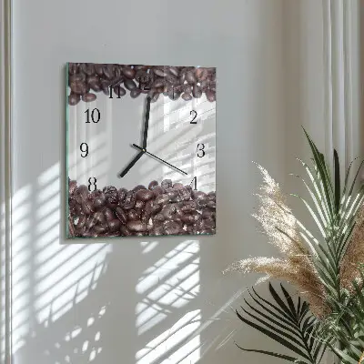 Kvadratni zidni sat Zrna kave