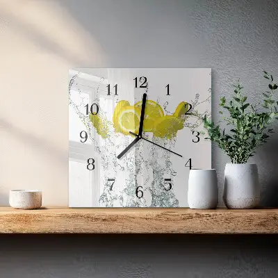 Kvadratni zidni sat Voda s limunom