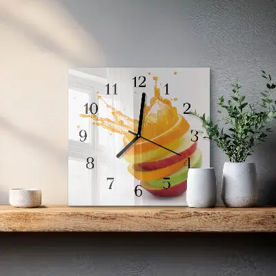 Kvadratni zidni sat Voće