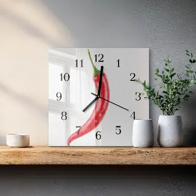 Kvadratni zidni sat Čili papričica