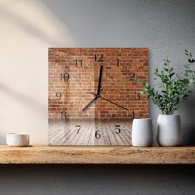 Kvadratni zidni sat Zid od opeke
