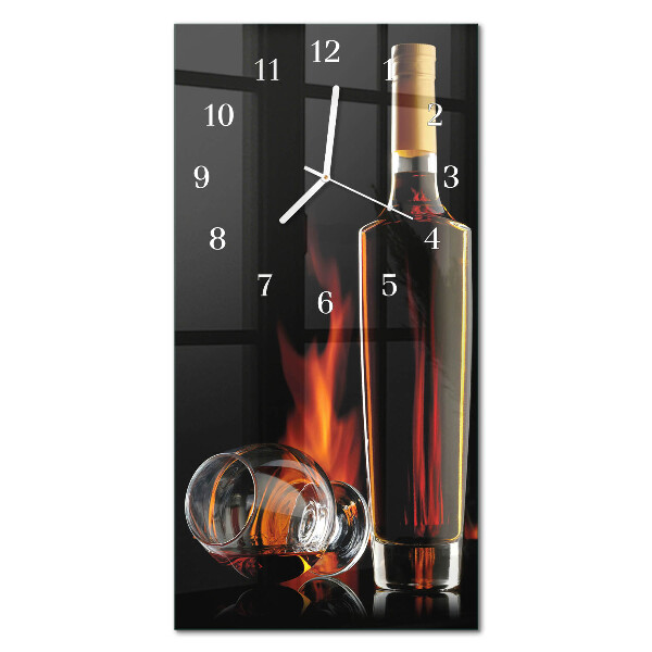 Stakleni pravokutni sat Alkohol