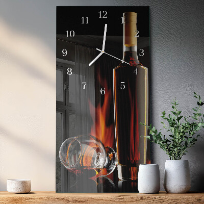 Stakleni pravokutni sat Alkohol