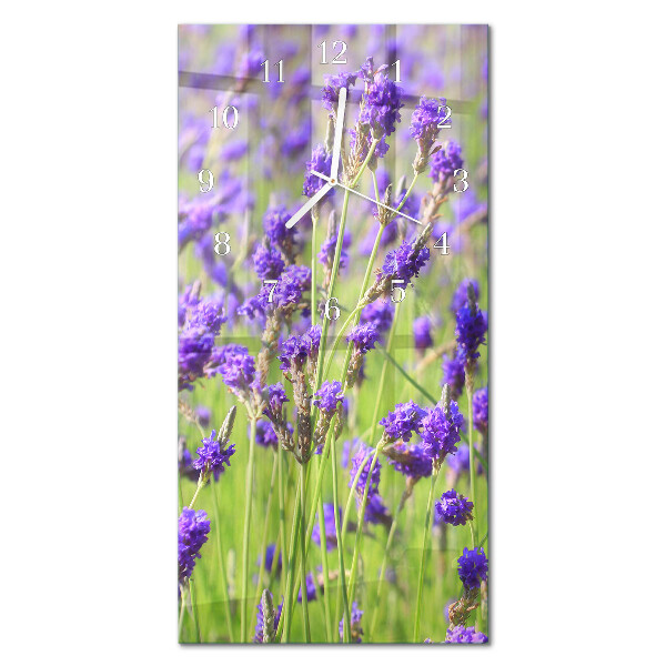Stakleni pravokutni sat Lavanda