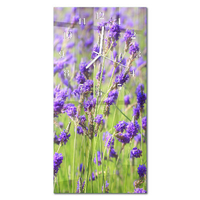 Stakleni pravokutni sat Lavanda