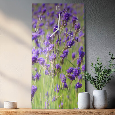 Stakleni pravokutni sat Lavanda