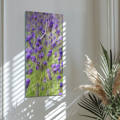 Stakleni pravokutni sat Lavanda