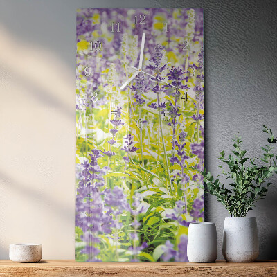 Pravokutni zidni sat Lavanda