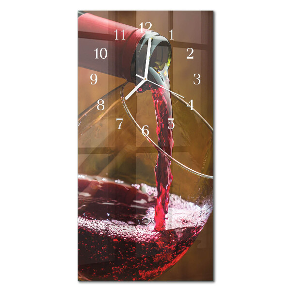 Stakleni pravokutni sat Vino