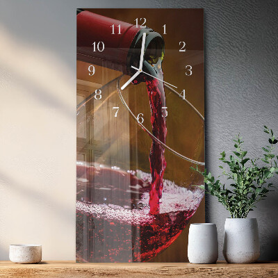 Stakleni pravokutni sat Vino
